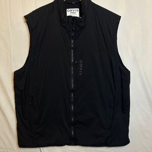 Orvis Pro Men's black sleeveless Vest fly fishing polartec primaloft full zip up